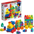 Mega Bloks - abc muziektrein - educatieve bouwblokken voor 1-5 jaar - 50 blokken