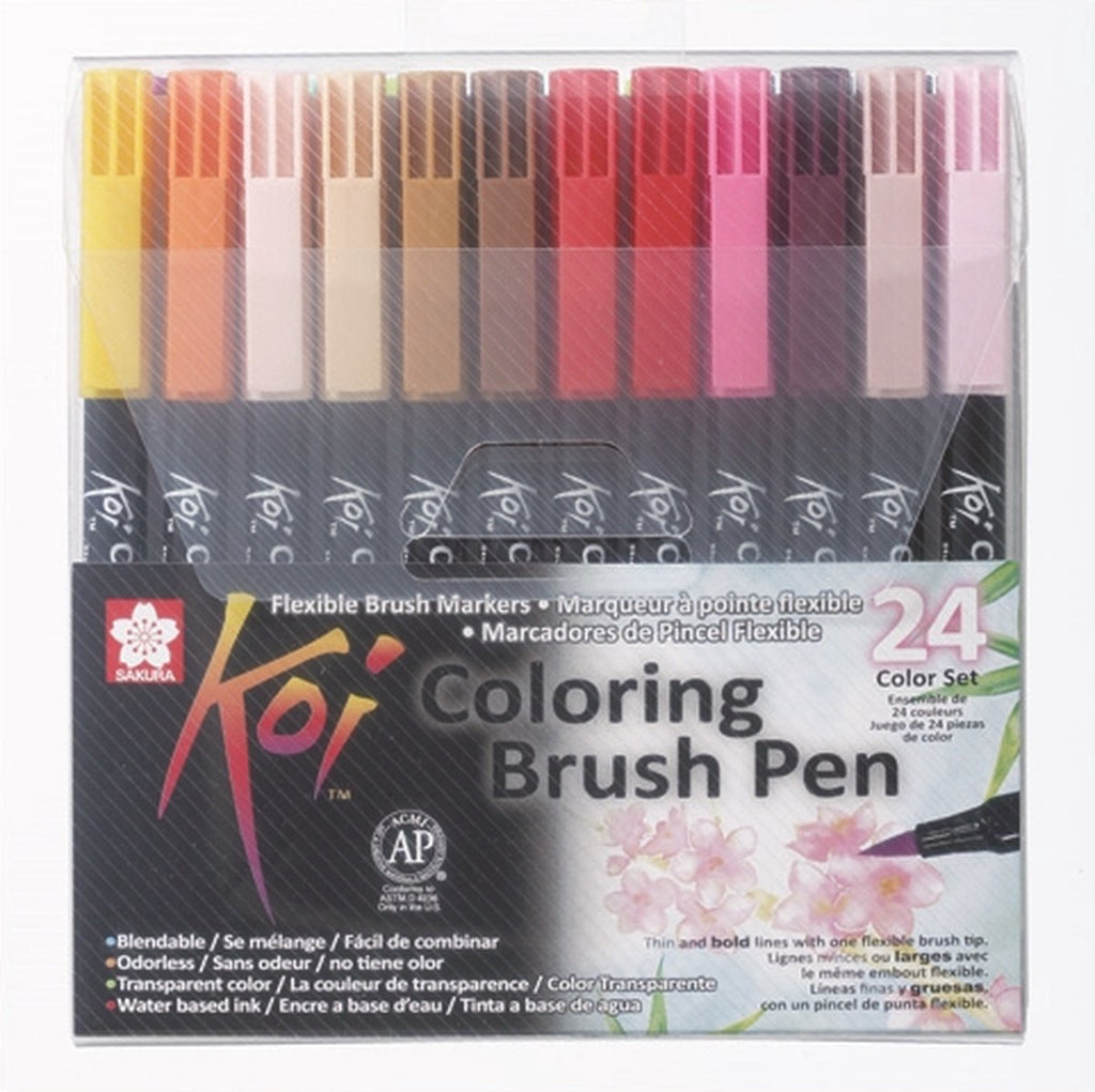 Sakura - Sakura koi coloring brush pen set | 24 kleuren