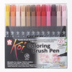 Sakura - Sakura koi coloring brush pen set | 24 kleuren