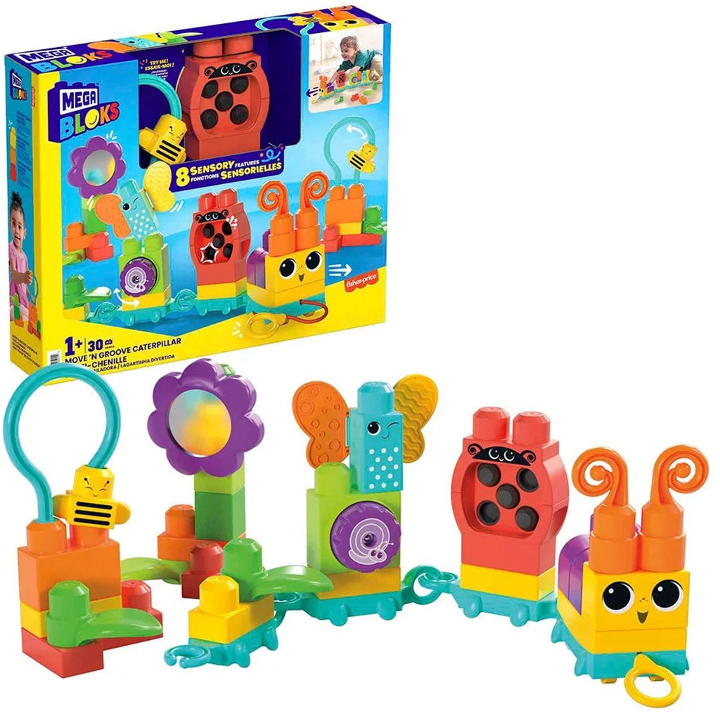 Mega bloks move' n groove caterpillar bouwset - 30dlg.