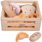 Classic World - houten speelgoed krat met brood en lekkernijen.