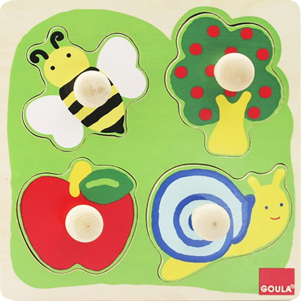 Goula - Goula noppenpuzzel boomgaard - 4 stuks