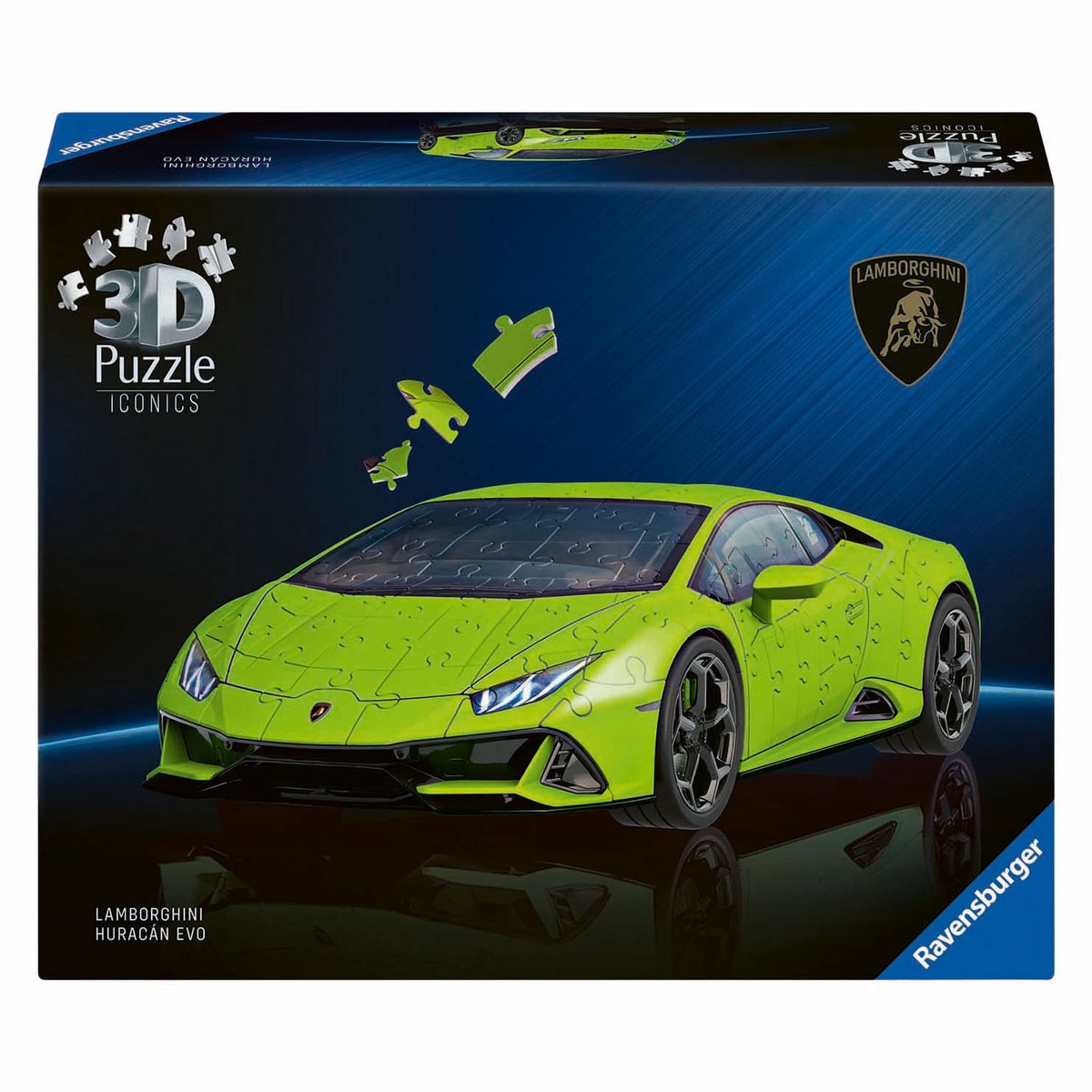 Ravensburger - iconics: lamborghini huracán evo - 3d puzzel - 108 stukjes - bouwset voor kinderen vanaf 8 jaar