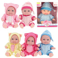 Toi-toys babypop met kledingset 14 cm lichtroze