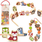 Classic World - houten rijgkralen bosdieren