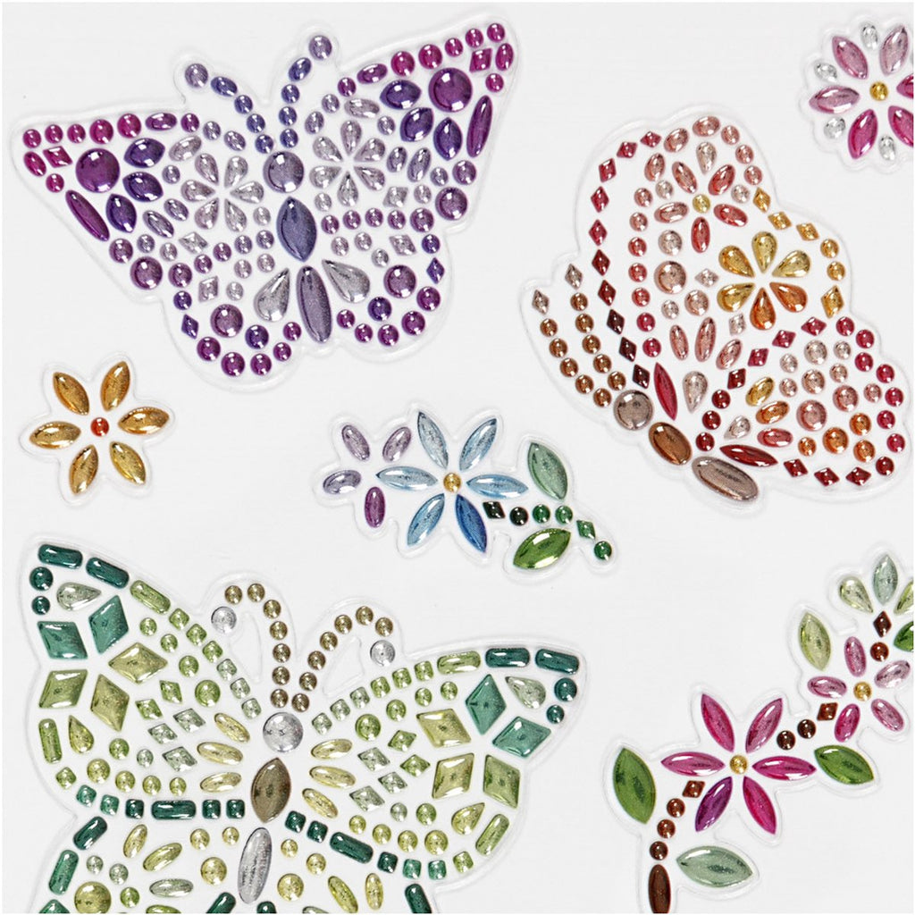 Creativ company diamant stickers vlinder, 1 vel