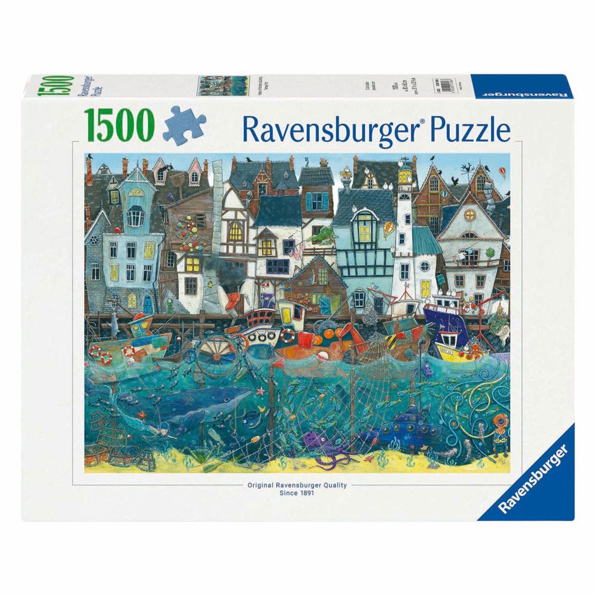Ravensburger - puzzel habour of wonders: a bustling fantasy port - legpuzzel - 1500 stukjes