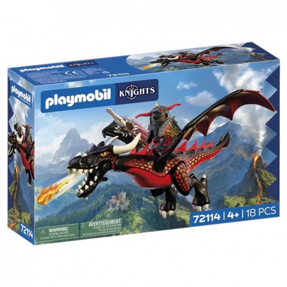 PLAYMOBIL - PLAYMOBIL knights zwarte draak - 72114