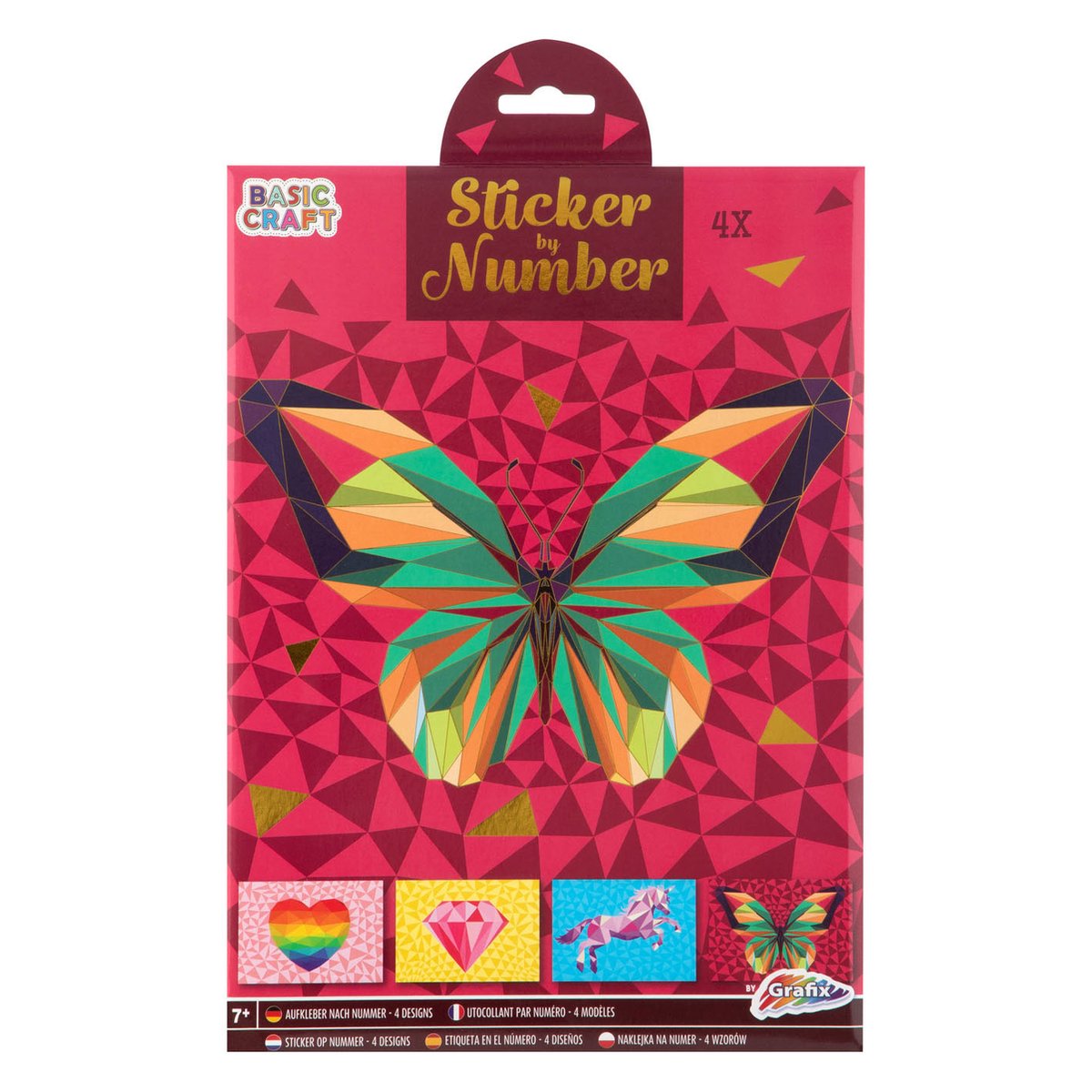 Basic craft stickeren op nummer - vlinder