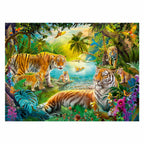 Ravensburger - puzzel tijgers in de oase - 500 stukjes puzzel.