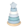 Small foot - houten stapeltoren blauw - 7dlg.