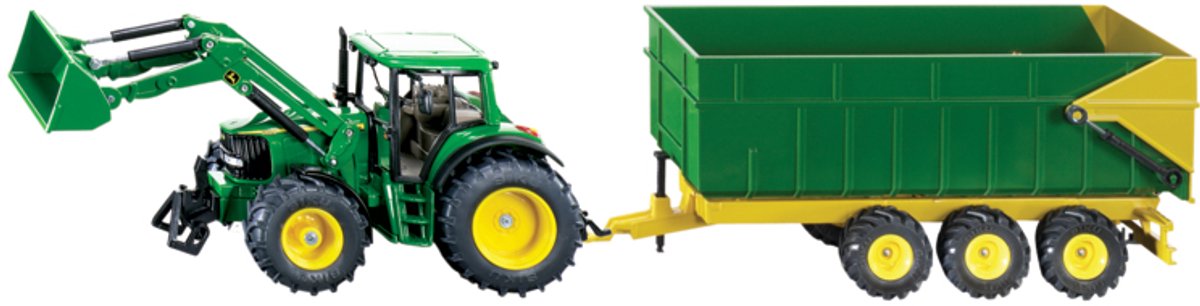 SIKU - SIKU 1843 john deere met aanhangwagen 1:87