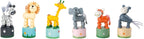 Small foot - houten drukfiguur wilde dieren, set van 6