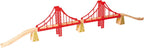 BIGJIGS - BIGJIGS Houten rails - dubbele hangbrug 7dlg.