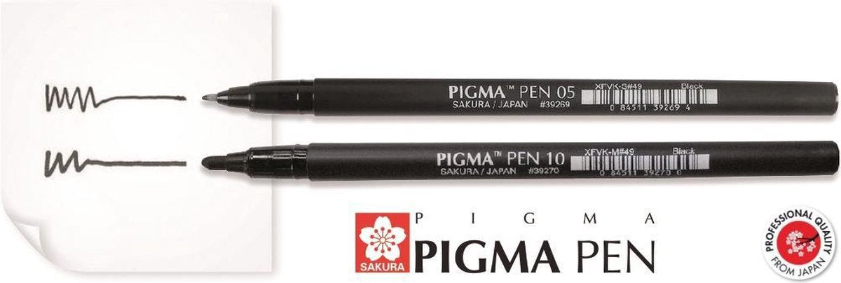Sakura - Sakura pigma pen zwart set 3