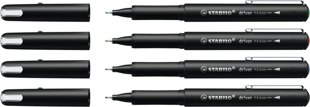Stabilo dr!ver fijn fineliners - 4dlg.