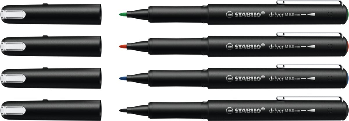 STABILO - STABILO dr!ver medium fineliners - 4dlg.