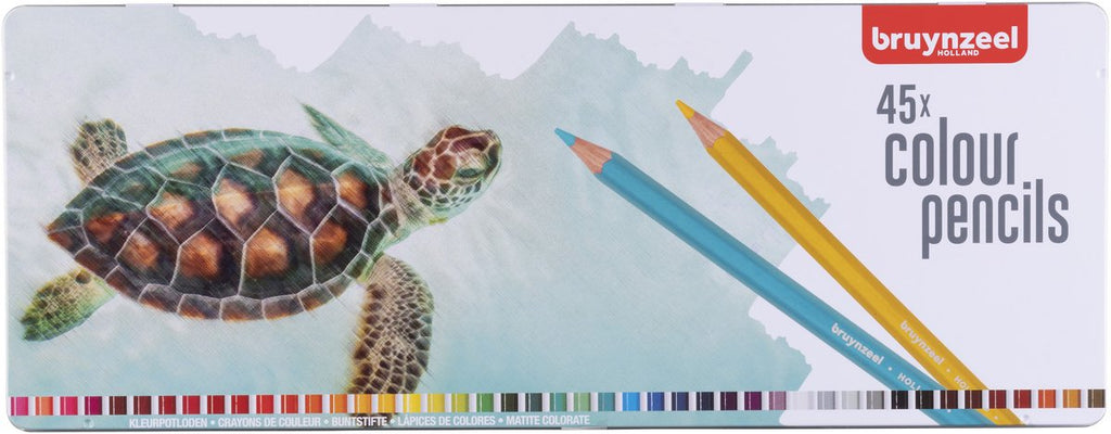 BRUYNZEEL - BRUYNZEEL schildpad blik 45 kleurpotloden