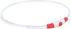 Trixie lichtgevende halsband usb flash light oplaadbaar tpu rood