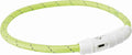 Trixie - lichtgevende halsband hond flash usb tpu / nylon groen