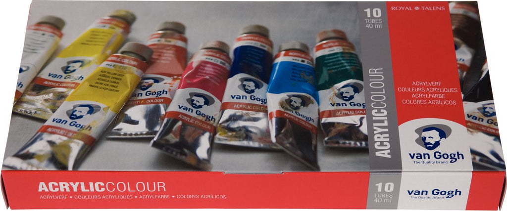 Van Gogh - Van Gogh acrylverf basisset met 10 kleuren in tubes van 40 ml