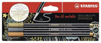 Stabilo pen 68 metallic viltstiften zilver goud koper - 3dlg.