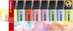 Stabilo boss original pastel - markeerstift - markeren met pastelkleuren - etui met 8 kleuren