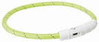 Trixie - lichtgevende halsband hond flash usb tpu / nylon groen