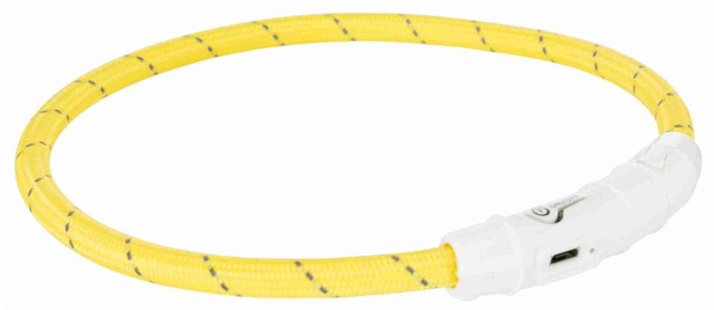 Trixie - lichtgevende halsband hond flash usb tpu / nylon oranje