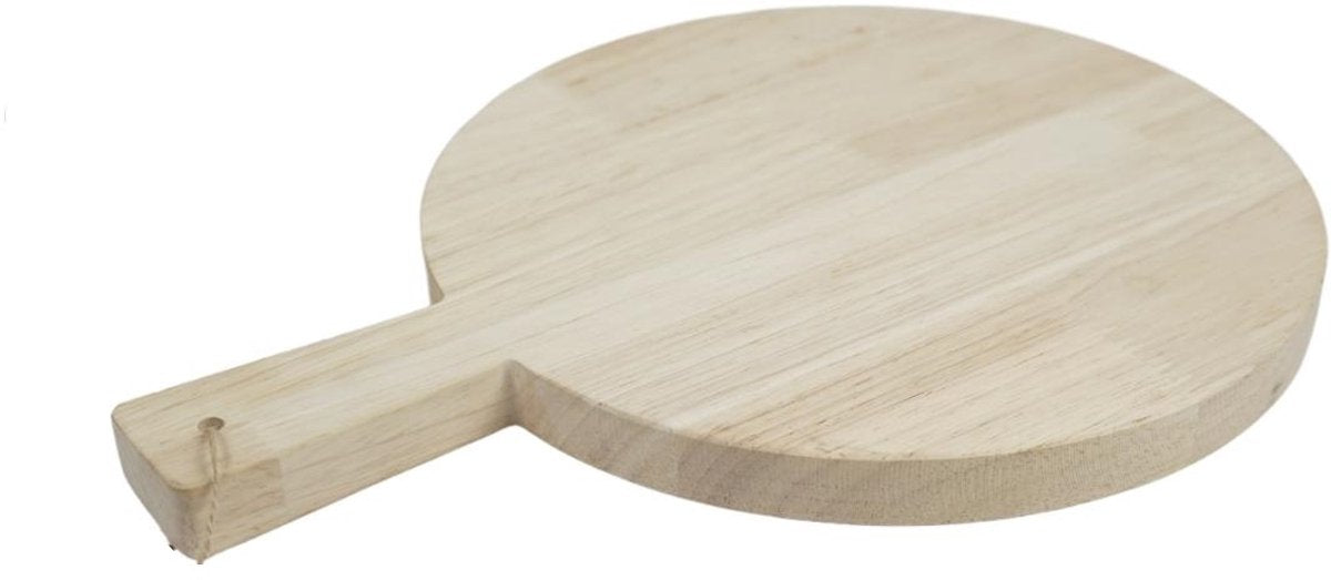 Playwood - wood Houten snijplank rond met handvat 34cm