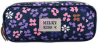 Milky kiss wildflower etui - 9 x 22 x 8 cm - paars - bloemen