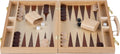 Engelhart backgammon 15 inch - hout ingelegd bord - houten koffer met handvat - luxe uitvoering -