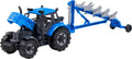 Cavallino tractor met ploeg blauw, schaal 1:32