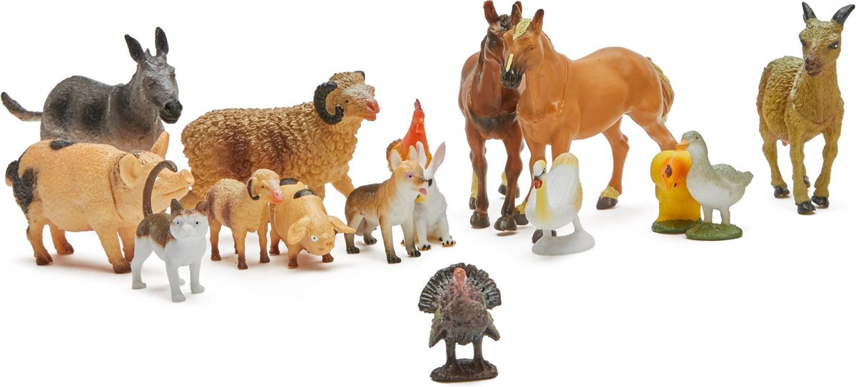 Johntoy - Johntoy boerderijdieren - 20 stuks in zak - dieren speelgoed