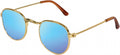 Heless poppen zonnebril goud blauw gespiegeld