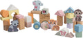 Jouéco - Jouéco ® - the wildies family houten blokken in ton 50 stuks