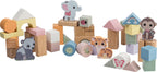 Jouéco - Jouéco ® - the wildies family houten blokken in ton 50 stuks