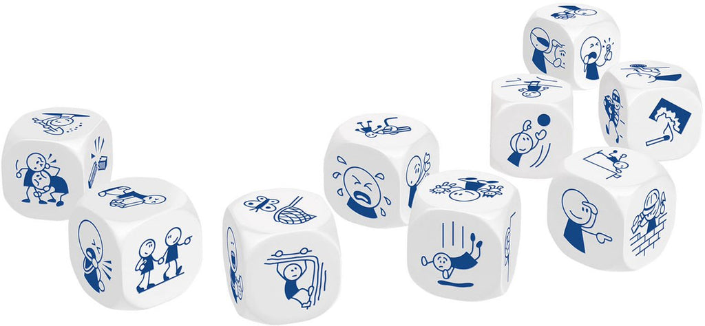 Rory's story cubes dobbelspel acties - creatief familiespel.