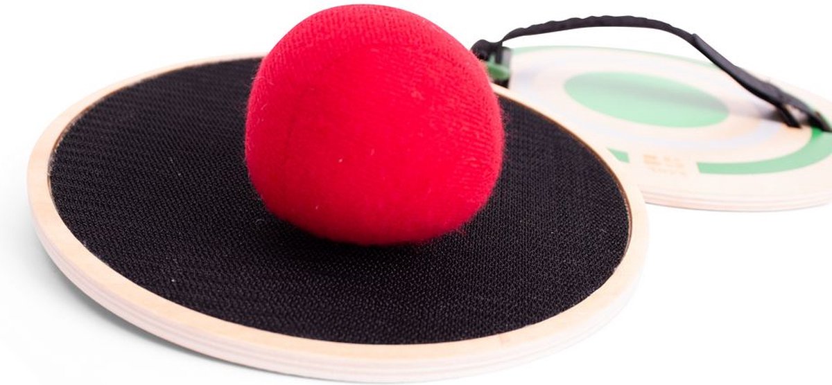 Bs toys vang spel - houten speelgoed - sport - vang werpspel met klittenband