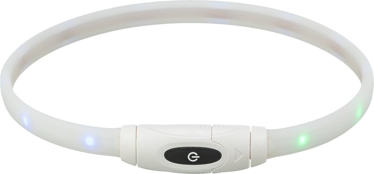 Trixie - lichtgevende halsband hond usb siliconen oplaadbaar meerkleurig
