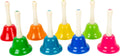 Small foot - gekleurde handbellen, set van 8