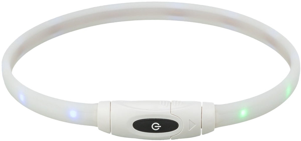 Trixie - lichtgevende halsband hond usb siliconen oplaadbaar meerkleurig