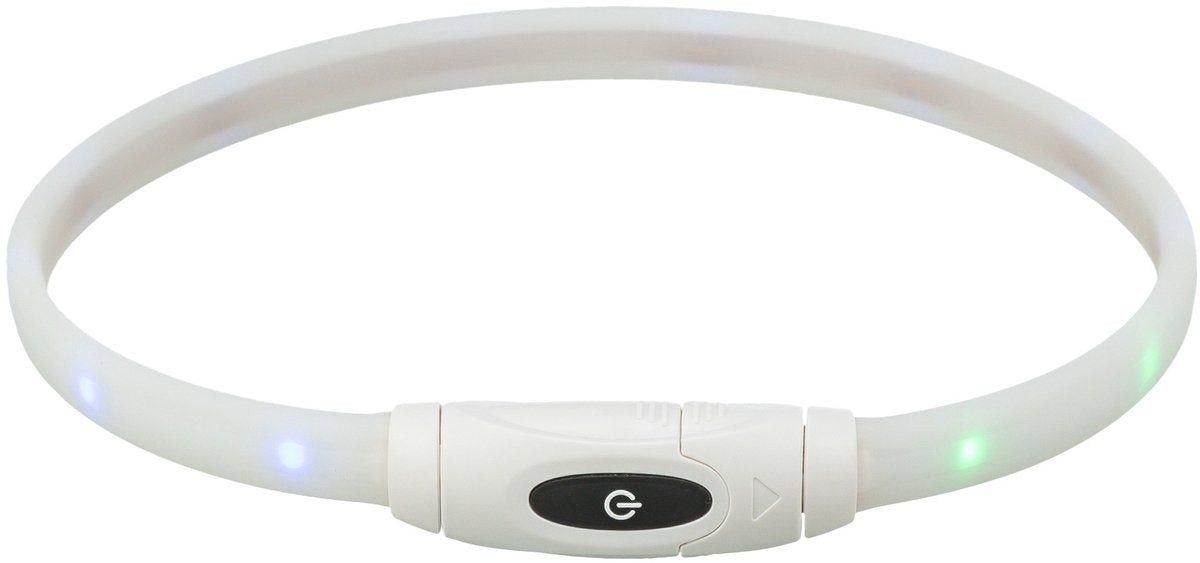 Trixie - lichtgevende halsband hond usb siliconen oplaadbaar meerkleurig