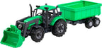 Cavallino tractor met lader en aanhang kiepwagen groen, schaal 1:32