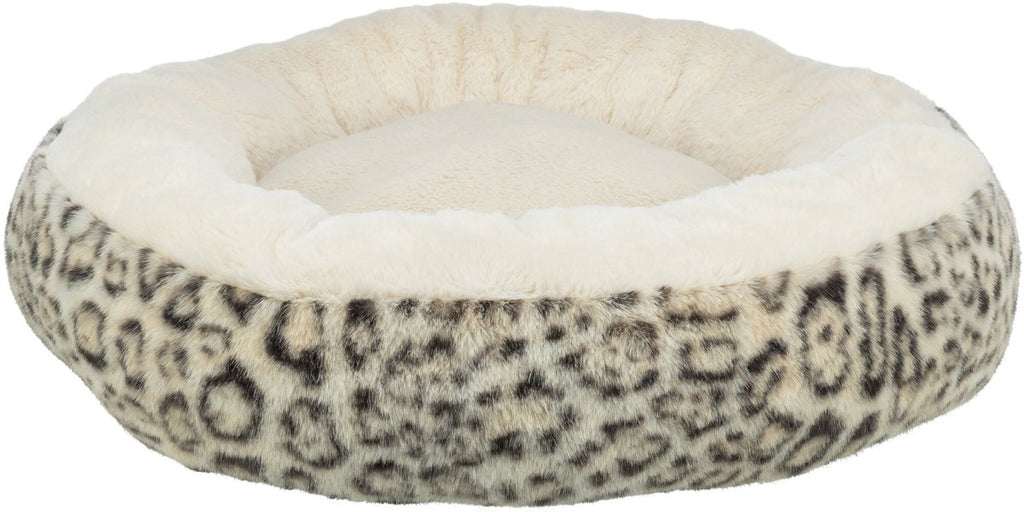 Trixie - hondenmand leo soft rond pluche creme / panterprint