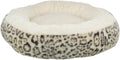 Trixie - hondenmand leo soft rond pluche creme / panterprint