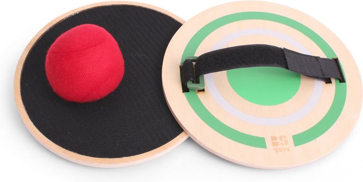 BS Toys - vang spel - houten speelgoed - sport - vang werpspel met klittenband
