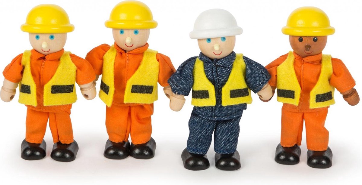 Tidlo - Tidlo houten poppenhuis poppetjes bouwvakkers