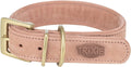 Trixie - halsband hond pure leer roze