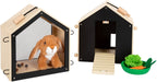 Small foot - houten konijnenhok met konijn pluche, 15dlg.